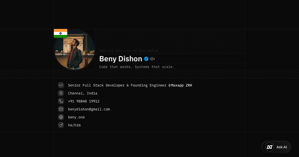 Welcome to beny.one